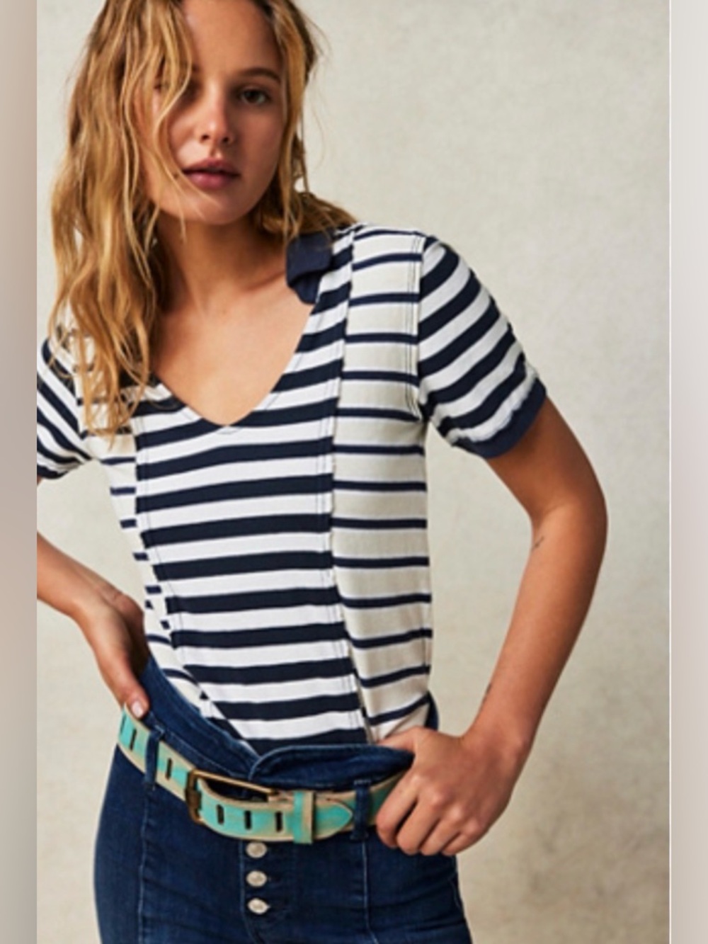 Free People Stripe Up Your Life Tee